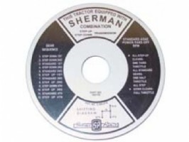 Sherman transmission instruction plate, Ford 8N