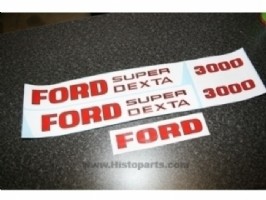 Bonnet decalset Ford 3000 Super Dexta