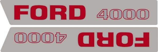 Bonnet decal set Ford 4000 (up to 1968)
