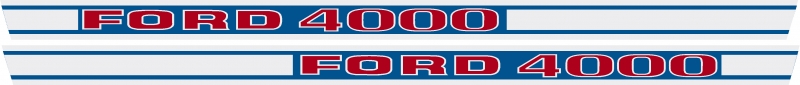 Bonnet decal set Ford 4000 (from 1968)