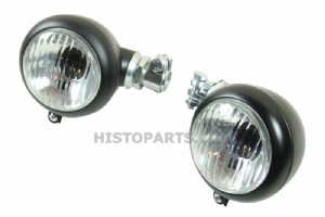 Headlight set, with tube mounting. 105mm