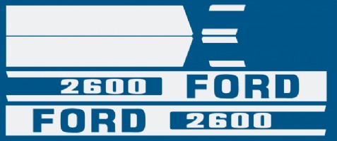 Ford 2600 motorkap stikkerset