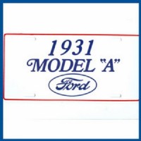 Licence plate. 1931 A-Ford