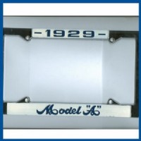 Licence plate frame. 1929 A-Ford