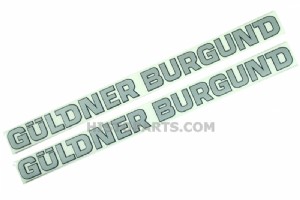 Bonnet decal set GÜLDNER BURGUND
