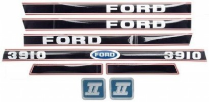 Ford Black & Red Hood Decal Set 3910